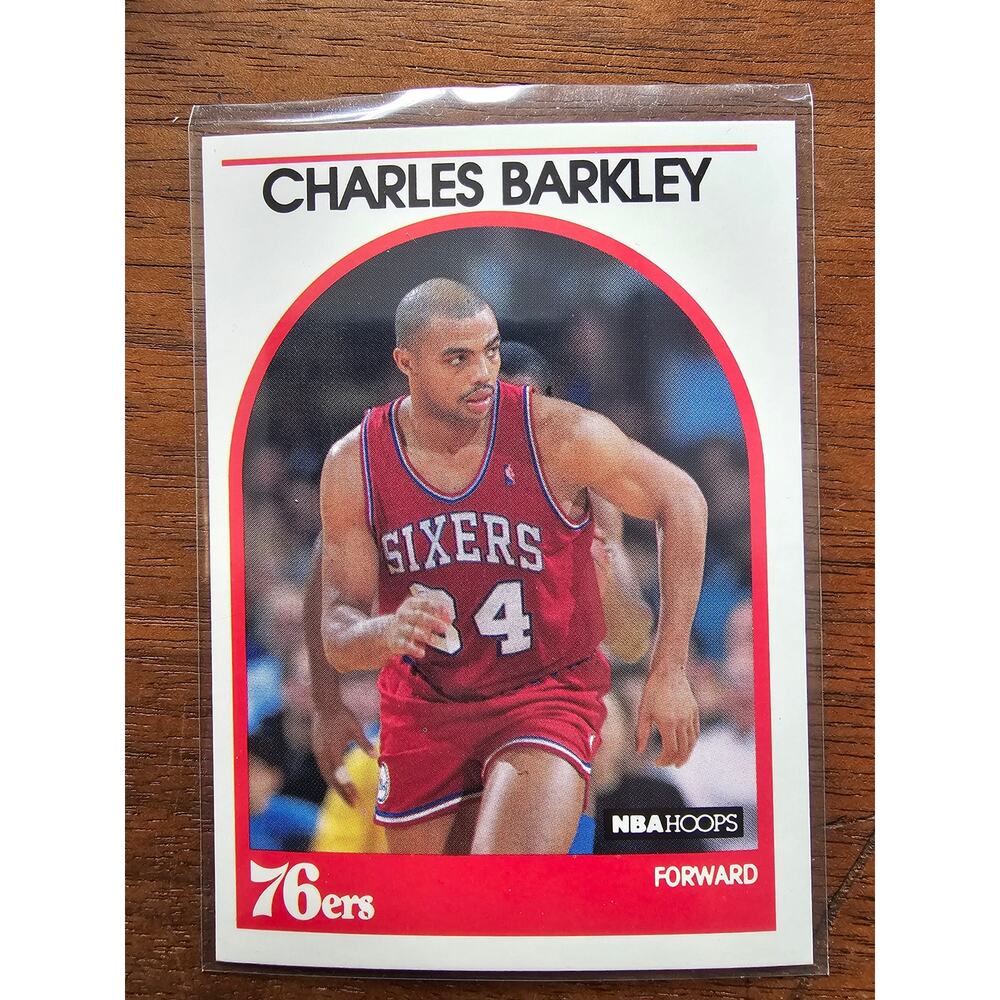Charles Barkley 1989-1990 NBA Hoops #110 - Phi 76ers - NBA HOF - Fresh Pull